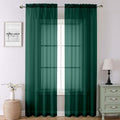 Hunter Green Sheer Curtains 90 Inches Long 2 Panels (Hunter Green / 42"W x 90"L (Pack of 2))