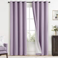 100% Blackout Curtains 52x84 inch Long Lilac Window Drapes (Lilac / 52"W x 84"L (Pack of 2))