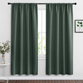 Blackout Curtains for Bedroom Living Room Nursery 72 inches Long (Dark Green / 42"W x 72"L (Pack of 2))