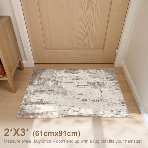 2x3 Entryway Area Rug (Brown/Grey/Beige / 2' x 3' (Rectangular))