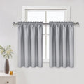 Short Blackout Curtains 42 x 36 Inch Long for Kitchen RV Bunk 2 Panels (Silver Grey / 42"W x 36"L (Pack of 2))