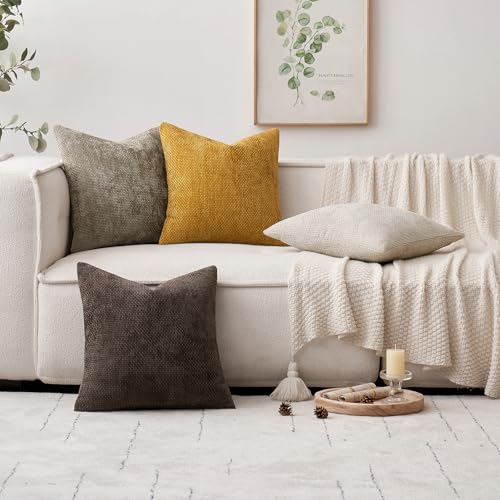 Decorative Lumbar Throw Pillow Covers 12x20 in Mustard Yellow 2 Pack (20" x 12" (Pack of 2) / Gold)