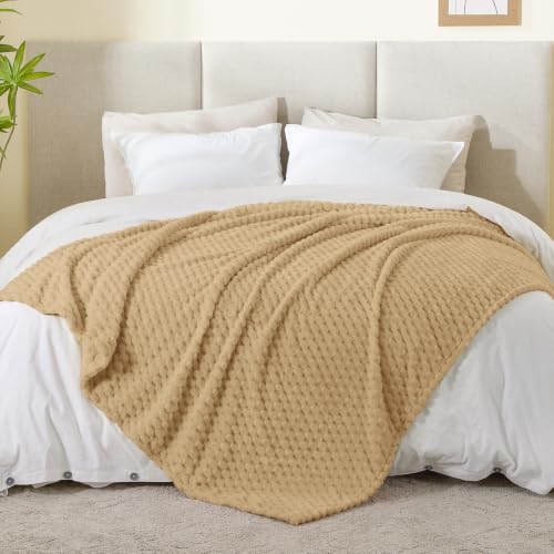 Camel Throw Blanket for Couch (Camel / Throw(50"x60"))
