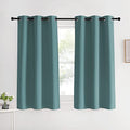 Modern Blackout Curtains Noise Reducing (Greyish Blue / 42"W x 60"L (Pack of 2))