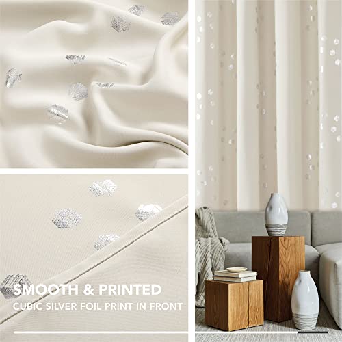 Blackout Curtains (Light Beige/Cubic / 52"W x 95"L (Pack of 2))