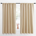 Room Darkening Curtains for Bedroom (Biscotti Beige / 52"W x 63"L (Pack of 2))