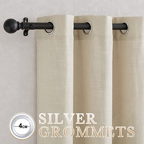 Light Filtering Linen Curtains 84 inch Long 2 Panels Set (52"W x 84"L (Pack of 2) / Linen Taupe)