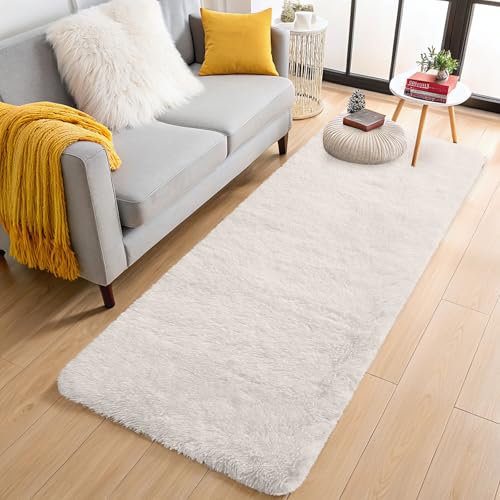 2x4 Machine Washable Runner Rugs for Hallway (2x4 Ft / Ivory)
