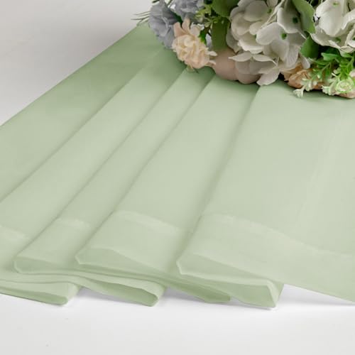 Light Green Sheer Curtains 54 Inches Long 2 Panels (Light Green / 42"W x 54"L (Pack of 2))