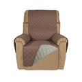 Reversible Recliner Chair Covers Couch Covers for Dogs (Small Recliner / Brown/Beige)