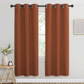 Blackout Window Curtains 72 inches Long (Burnt Orange / 37"W x 72"L (Pack of 2))