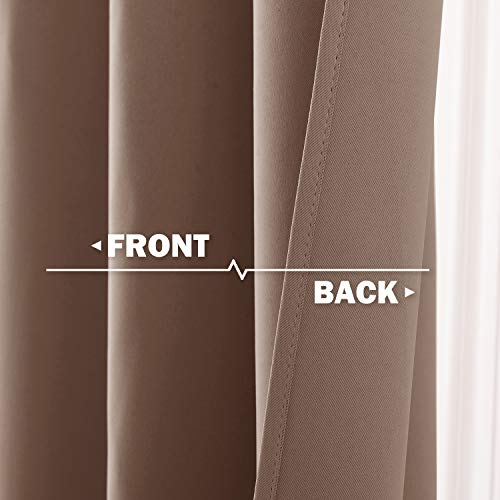 Short Curtains Blackout Curtains for Half Nursery Window (Cappuccino / 42"W x 36"L (Pack of 2))
