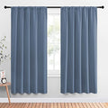 Living Room Curtains (Stone Blue / 52"W x 72"L (Pack of 2))