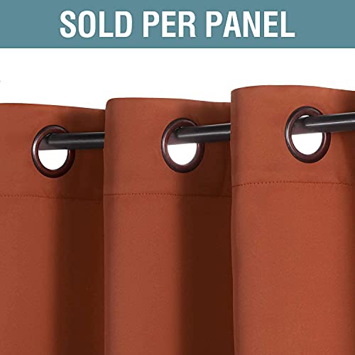 Blackout Curtain for Living Room Thermal Insulated Window Treatment Curtain 54 inch Length Energy Saving Solid Grommet Top Blackout Drape (52"W x 54"L (Pack of 1) / Orange)