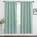 Blackout Curtains for Bedroom Living Room Nursery 72 inches Long (Aqua / 42"W x 72"L (Pack of 2))