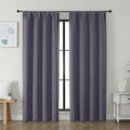 Ava Greyish Purple Blackout Curtains for Bedroom 72 Inch Length 2 Panels Set (Greyish Purple / 40"W x 72"L (Pack of 2))