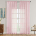 Blush Pink Bedroom Curtains 2 Panel Sets 90 Inch Length (Blush Pink / 59"W x 90"L (Pack of 2))
