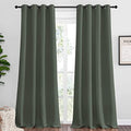 Grommet Top Blackout Curtains 1 Pair 55 x 102 (Dark Mallard / 55"W x 102"L (Pack of 2))