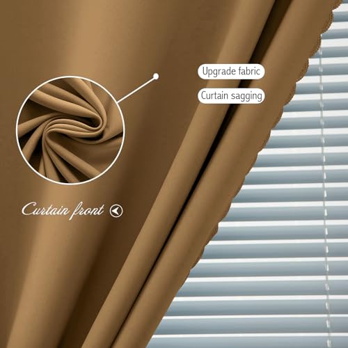 Self Adhesive Curtains (47"W x 79"L (Pack of 1) / Brown)