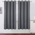 Blackout Curtains 66 x 72 Inch Long Grey Curtains Set of 2 Panels Room Darkening Curtains for Bedroom and Living Room (Grey / 66"W x 72"L (Pack of 2))