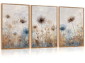 Dandelion Wall Art Framed Canvas Wall Art Set Of 3 (Dandelion)