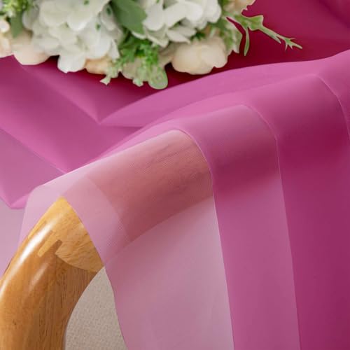 Hot Pink Sheer Curtains 72 Inches Long 2 Panels (Hot Pink / 42"W x 72"L (Pack of 2))