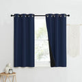 100% Blackout Curtain Set (Navy / 37"W x 40"L (Pack of 2))