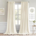 Birch Back Tab Blackout Curtains 52x102 Inch Long 2 Panels Set (Birch / 52"W x 102"L (Pack of 2))