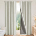 Blackout Curtains for Bedroom (Light Beige / 52"W x 108"L (Pack of 2))