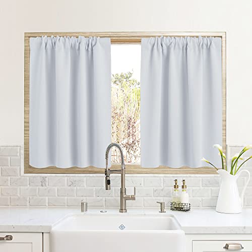 RV Curtains for Camper Windows (Greyish White / 34"W x 24"L (Pack of 2))