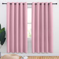 Bedroom Curtains Blackout Drapery Panels (Rouge Pink / 70"W x 72"L (Pack of 2))