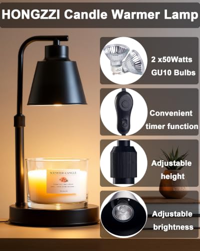 Candle Warmer Lamp with Timer (Black)