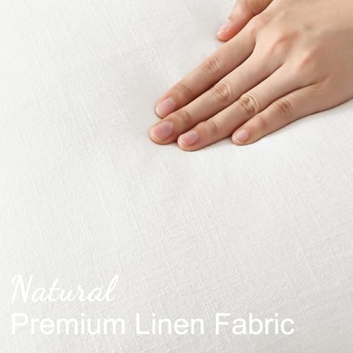 Fall Cream White Linen Throw Pillow Covers 26x26 Set of 2 (Cream White / 26" x 26" (Pack of 2))