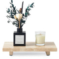 Natural Travertine Tray Pedestal Stand (Travertine / 9.8" x 5.9" x 1.6")