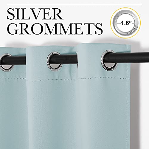 Modern Blackout Curtains Noise Reducing (Sky Blue / 42"W x 54"L (Pack of 2))