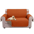 Loveseat Sofa Cover for 2 Cushion Couch (Orange/Taupe / 45''loveseat-small)