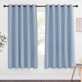 66 Inch Long Blackout Curtains for Bedroom Living Room (Vintage Blue / 66"W x 66"L (Pack of 1))