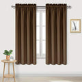Blackout Curtains for Bedroom Living Room 38 x 72 Inch Long Brown (Brown / 38"W x 72"L (Pack of 2))