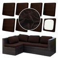8Pcs Outdoor Cushion Covers (Coffee Color / 8PCS)