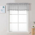 Sheer Valances for Windows 2 Pack (Light Grey / 42"W x 18"L (Pack of 2))