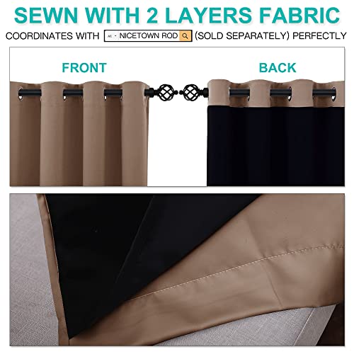Bedroom Full Blackout Curtain Panels (Cappuccino / 52"W x 54"L (Pack of 2))