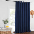 Wide Sliding Door Curtains (Navy / 100"W x 108"L (Pack of 1))