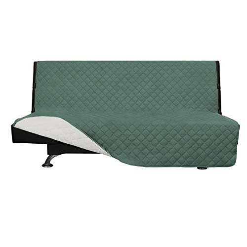 Reversible Couch Cover (Cyan/Ivory / Large Futon)