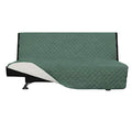 Reversible Couch Cover (Cyan/Ivory / Large Futon)