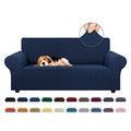 Stretch Loveseat Couch Cover (Navy Blue / Medium)