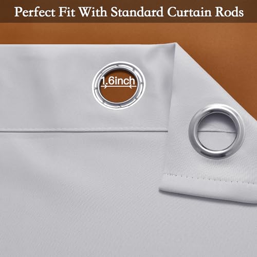 Ombre Gradient Burnt Orange White to Gray Curtains Bedroom 84L (52"W x 84"L (Pack of 2) / Burnt Orange and White)