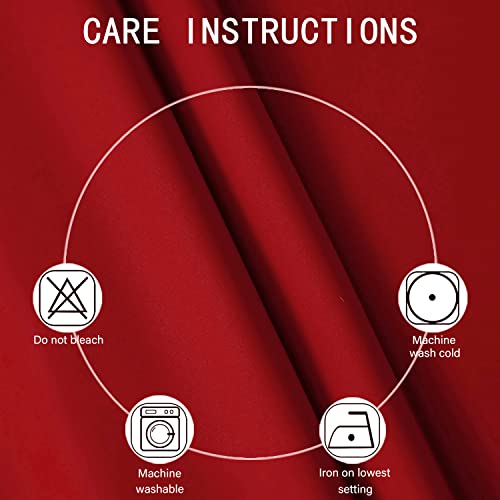 Blackout Curtains 66 x 84 inch (Bright Red / 66"W x 84"L (Pack of 2))