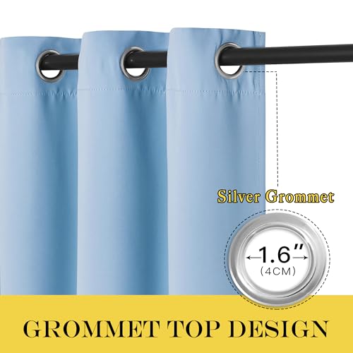 Blue Room Divider Curtains 100 inches Wide Curtains (Blue / 100"W x 84"L (Pack of 1))
