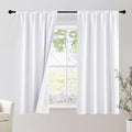 Bedroom 100% Blackout Curtains (Snow White / 34"W x 40"L (Pack of 2))