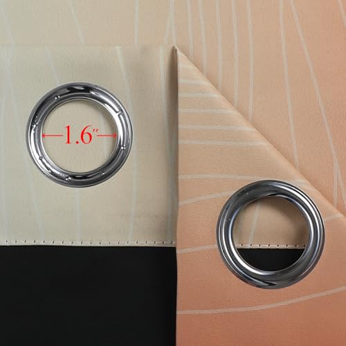 Burnt Orange and Greyish White Ombre Blackout Curtains 52Wx90L Inch Long (Burnt Orange and Greyish White / 52"W x 90"L (Pack of 2))